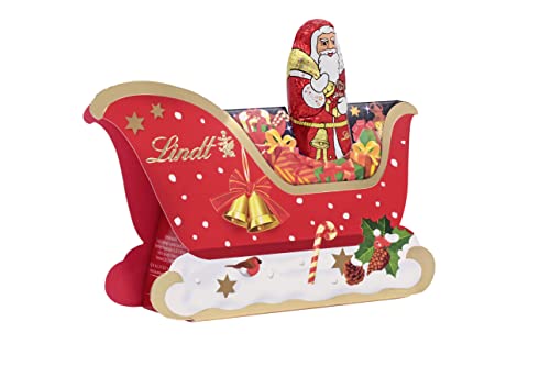 Lindt Schokolade Mini Santa mit Schlitten | 60 g Schokoladenfigur mit...