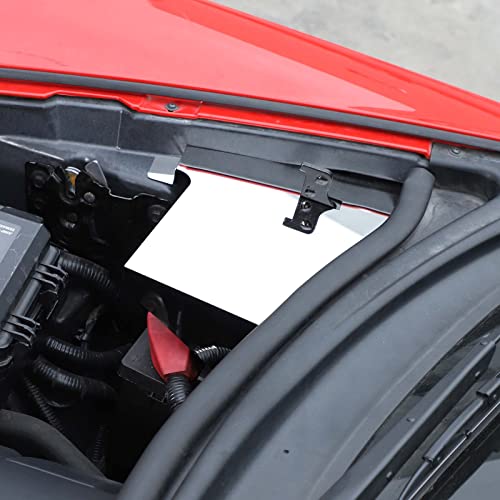 Image of Engine Bay Panel Cover for C6 Corvette 2005-2013, Stainless Steel Rear Engine Cover Guards Protector Splash Shield, Fuse Box Cover (Type A Battery Baffle)