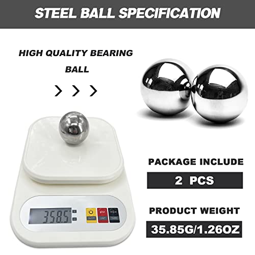 Image of 2 Pcs 1.75''inch Bearing Balls 45mm Paint Mixing Balls Bearing Steel Precision Balls 1-3 /4 inch