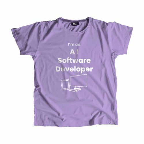 T-shirt IA software developer en coton doux lavande respirant