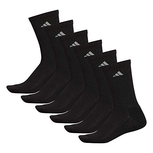 adidas mens athletic cushioned crew socks with arch compression for a secure fit 6-pair