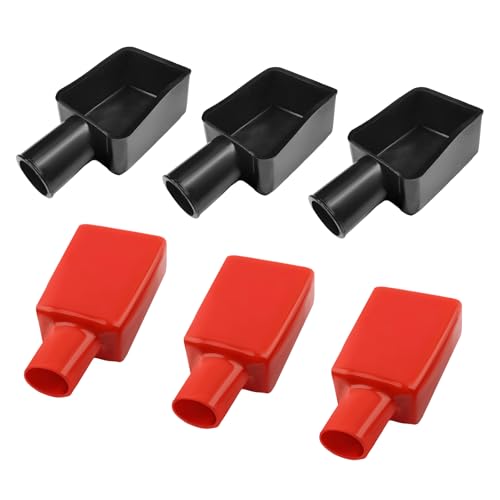 NYTKL 6PCS Battery Terminal Covers, Soft Rubber Car Insulating Battery Terminal Protector, Positive...