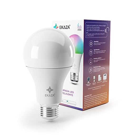EKAZA, Lâmpada Smart Inteligente, com 16 milhões de cores Wi-Fi compatível com Alexa e Google home, 9W+3W -T261-E27