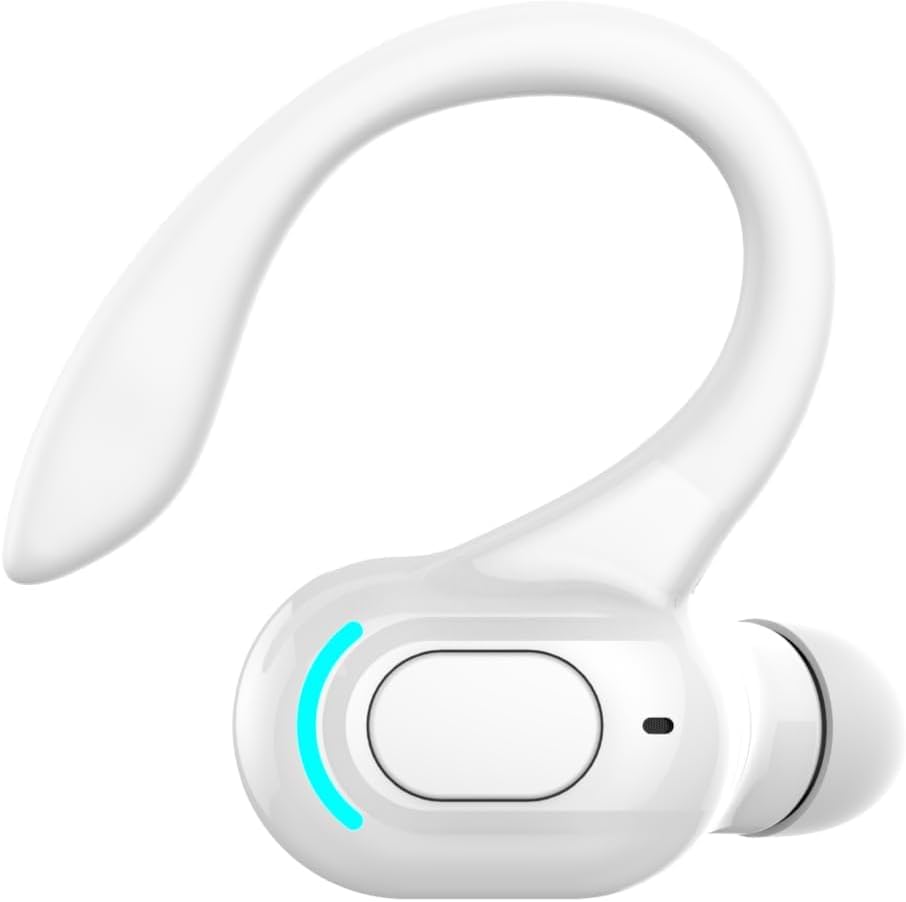 DOMIKIT Oreillette Bluetooth V5.2 Sans Fil Avec Micro - Tour D'Oreille 360° Confortable, 20h Autonomie, Idéale Pour IPhone Android PC