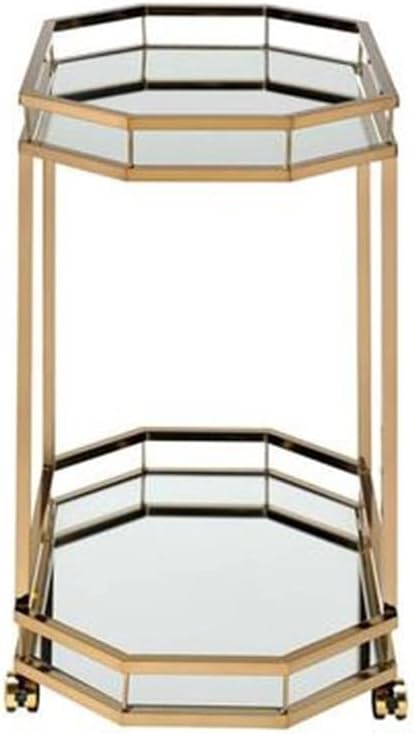 Serving Cart Champagne Kitchen Islands Trolleys Minimalist and Home Dining Kitchen Furniture