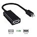 Mini DisplayPort to HDMI Adaptor DP(Thunderbolt Compatible) to HDMI 4Kx2K Converter Gold-Plated Cord for MacBook, Mac mini, Microsoft Surface Pro 3/4 (Black, Mini DP to HDMI (2 Pack))