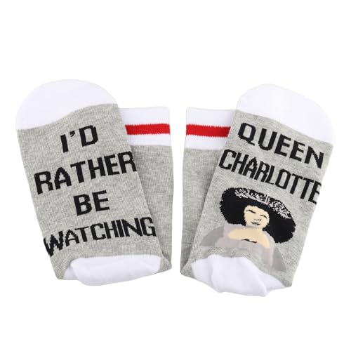 TSOTMO 2 Pairs Queen Socks I'd Rather Be Watching Queen C Sock Queen Love Gift Queen Inspired Gift4