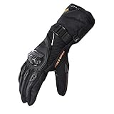 kemimoto Winter Motorcycle Gloves, Rainproof Riding Gloves with Touchscreen, Motorcycle Winter Gloves for Men, Warm Motorcycle Gloves for Riding, ATV, UTV, Snowmobile - Black, XX-Large
