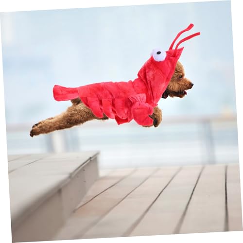 Disfraz de langosta para perro rojo talla XS miniatura 5