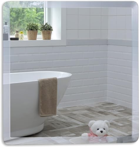 Neue Design Mood Square Bathroom Mirror Wall Mounted, Frameless M...