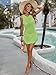 BreathSunny Womens Crochet Open Knit Slim Fit Swimsuit Coverup Summer 2026 Sexy Crew Neck Side Slit Sleeveless Sheer Swimwear Beach Swim Bathing Suit Cover Up Mini Tank Vest Dress Apple Green