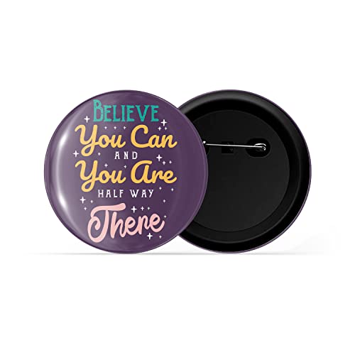 Image of dhcrafts Pin Badges Multicolor Positive Glossy Finish Design Pack of 1 (58mm)