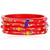 JD'Z COLLECTION Bollywood Bangle Bracelets For Women & Girls Partywear Kada Indian Glass Bangles...