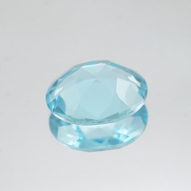 Aigue-marine pierre précieuse ovale 14 x 16 mm pour bricolage - 4