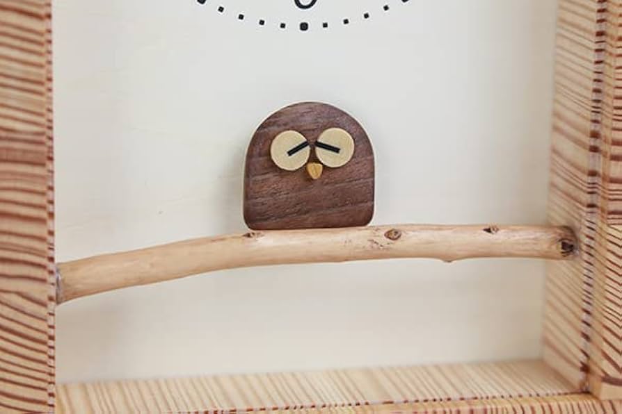 Amazon.co.jp: 「キコリの時計」 【枝のフクロウ時計】 : ホーム＆キッチン