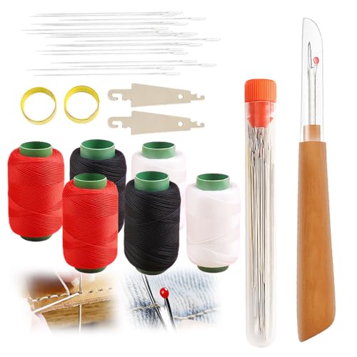 37PCS Sewing Tool Set, Big Eye Steel Sewing Needles Kit All-in-On...