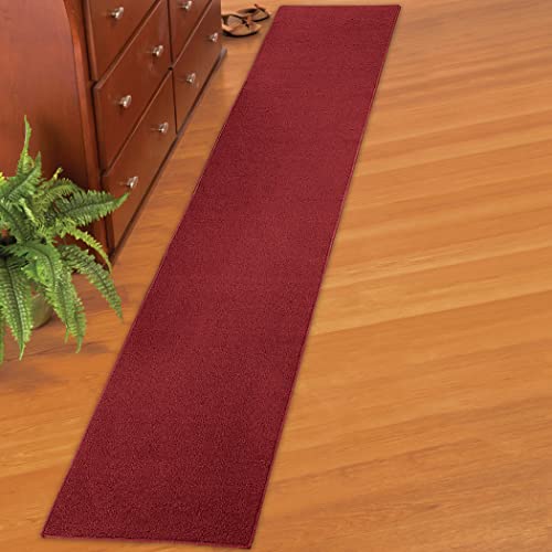 Collections Etc Extra Long Skid-Resistant Floor Hallway Kitchen Runner Rug, Brick, 20" X 90" #TOP1