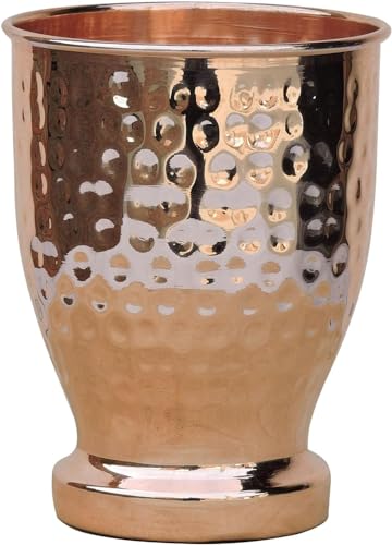 ANCIENTIMPEX Gobelet en cuivre Pur (martelé Moderne), sans Laque, sans Doublure et sans revêtement 550 ML