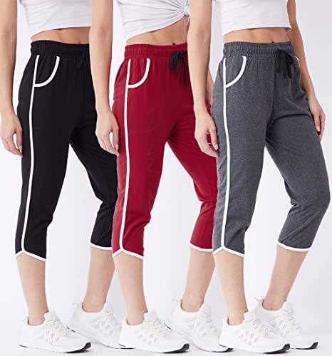 Image of Modeve Women Cotton Blend Pack of 3 Track Pant