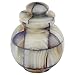 Mosaic Blue Onyx Extra Small Urn, Handcrafted Stone Urn for Sharing Ashes, 5.5 Inches High