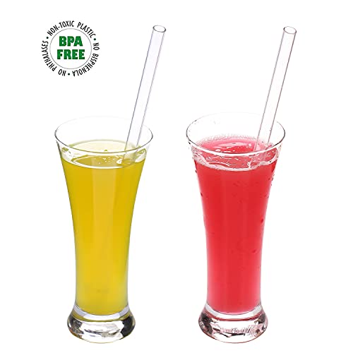 Pitillos plásticos reutilizables 22.86 cm 8 piezas miniatura 7