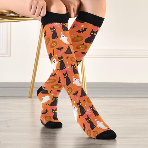 Image of Wusikd Pirate Skulls Compression Socks for Women and Men Circulation Cute Long Socks for Athletic Running 1