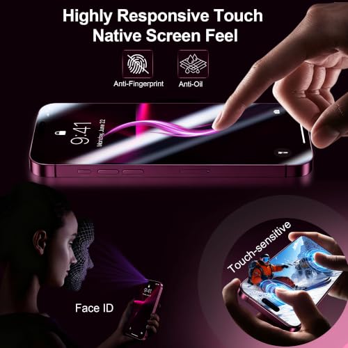 Image of QHOHQ for 18 Pro Max Screen Protector, 9H+ Tempered Glass, 3+3 Pack