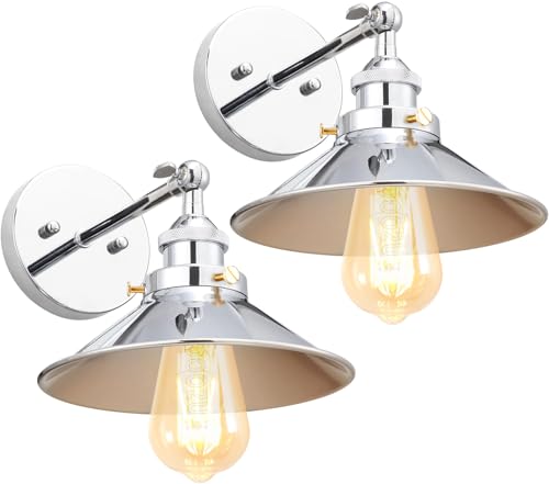 PETITES ECREVISSES 2 packs Appliques Murales Interieur Modernes Lampe Murale Industrielles en Métal Spots muraux Design Ajustable Luminaire E27 ø22cm pour...