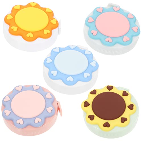 ULDIGI 5pcs Retractable Measuring Tape Kit Small Portable for Body Clothing Tailoring Push Button for Easy Use
