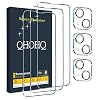 QHOHQ 3 Pack Screen Protector Designed for iPhone 13 6.1 Inch with 3 Packs Camera Lens Protector, Ultra HD Full Screen…