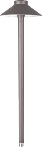 Miniatura 1 de WAC Iluminación de paisaje, Tiki LED de 22 pulgadas de 12 V de camino y área de 2700 K LED cálido integrado en latón macizo recubierto con bronce