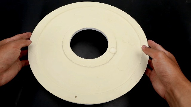 12 Inch White Ceiling Medallion Plate – PU Plastic Decorative Cover For Fan, Light Fixtures, Chandelier Canopies – Traditional, Retro, And Minimalist Home Lighting Replacement (OD 12", ID 4 - View #8