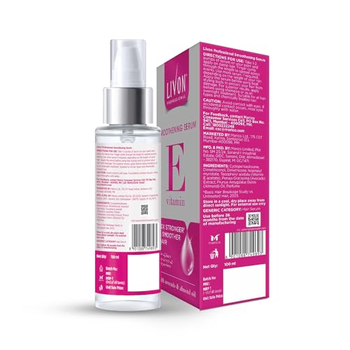 Livon Professional Smoothening Serum for Women & Men | With Vitamin E, Avocado & Almond Oil | For Smoother, Stronger & Frizz-Free Hair | No Paraben, Sulphate or Mineral Oil |... - Image 2