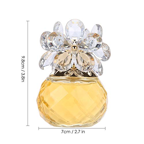 Profumo femminile della signora, profumo aromatico del profumo di legno del fiore di lunga durata per le donne Compleanno, Natale, regalo di San Valentino del festival, 60ml(Oro)