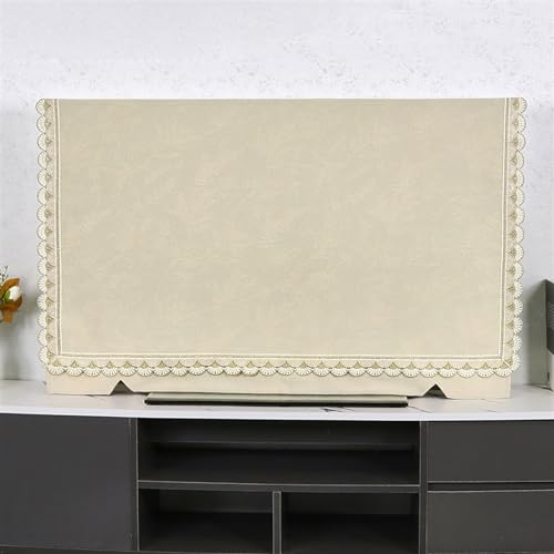 HAGJII Premium Protector De Pantalla Y Cubierta De TV para Interiores Duradero Televisor Cubierta para 28-86 Pulgadas, Tela Suave Cubierta Antipolvo para TV(Beige,39 inch/91 * 55cm)