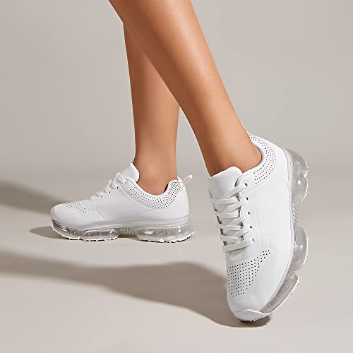Image of LUCKY STEP Women Air Cushion Fashion Sneakers Breathable Casual Comfortable Lightweight Walking Shoes