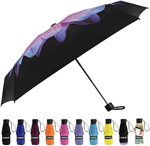 Yoobure Small Mini Umbrella with Case Light Compact Design Perfect for Travel Lightweight Portable Parasol Outdoor Sun&Rain Umbrellas