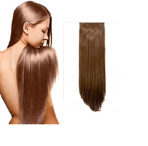 Image of Artifice 5 Clip Straight Clip in Hair Extensions for Women Natural Soft Clip on Extensions Synthetic Thick Hairs for Any Event for Girls Hair Extension Golden Brown 26 inch