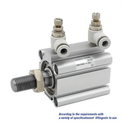 Vérin compact double effet alésage 32mm course 5 à 100mm type CDQ2B32 tige simple - 6