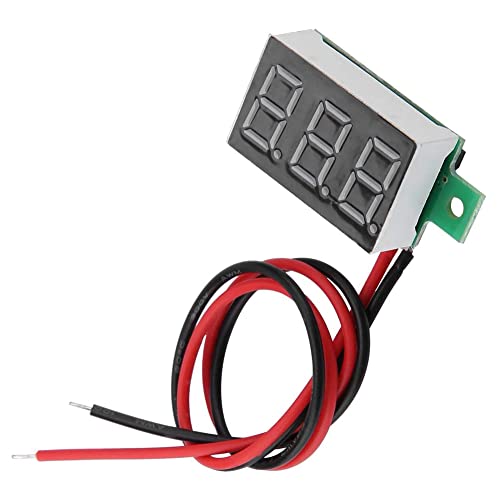 Image of 9pcs Voltage Meter 0.36 Inch 2 Wire DC 0-32V with Three Digit Panel LED Display Panel Mount Car Motorcycle Battery Monitor Tester Reverse Polarity Protectio Accurate Pressure Measurement (Red)