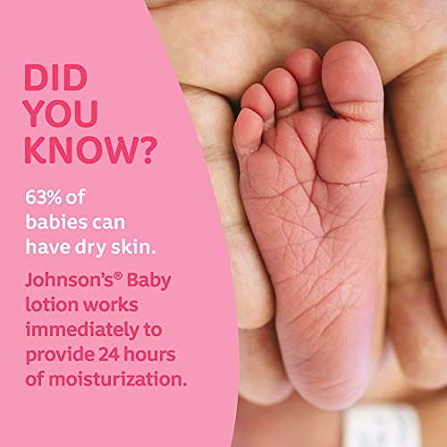 Johnson's Moisturizing Mild Pink Baby Lotion with Coconut Oil for Delicate Baby Skin, Paraben-, Phthalate- & Dye-Free, Hypoallergenic & Dermatologist-Tested, Baby Skin Care 800ml - Image 3