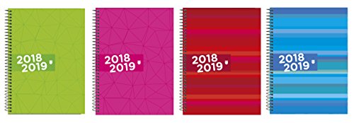 Enri Identity - Agenda escolar día página, castellano con espiral y tapas extraduras