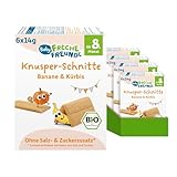 FRECHE FREUNDE Bio-Getreideschnitten mit Bio-Bananenpulver und Bio-Kürbispulver, Knusper-schnitte...