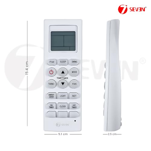 Image of 7SEVEN Compatible with Lloyd AC Remote Control Model 36F Suitable for Split and Window 1 1.5 2 Ton Air Conditioner Remote - Match Each Keys Exactly to Replicate Genuine Remote Function