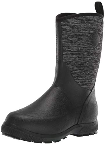 Muck Boot Unisex-Kid's Element Knee High Boot, Black/Heathered Jersey, Child 9 Regular US Big Kid
