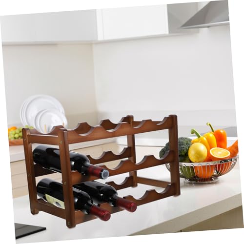 Soporte para botellas de vino en bambú miniatura 2