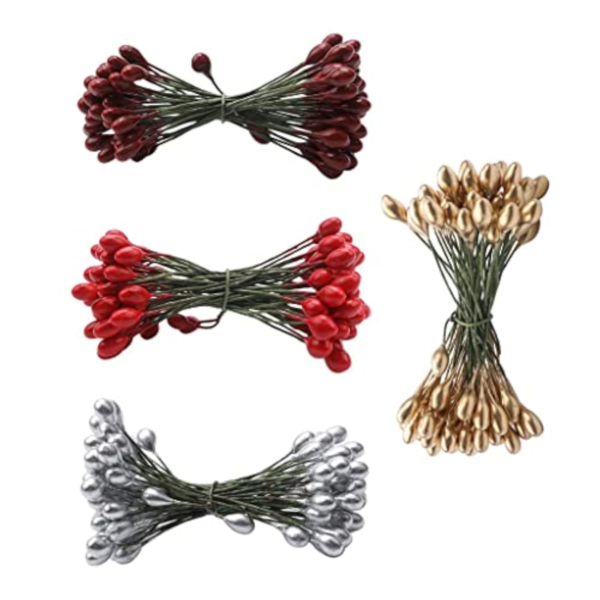 200Pcs Artificial Double Head Berries DIY Craft