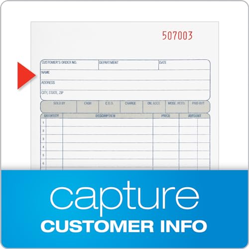 adams sales order book 3-part carbonless whitecanarypink 5-91634 x 8-71634 50 sets tc5805