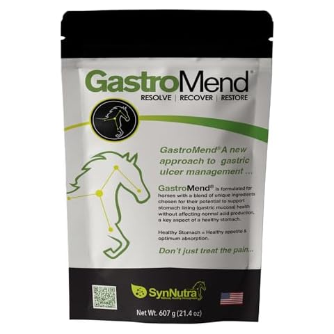 GastroMend® Gastrointestinal Health Supplement for Horses, 100% Natural, Promotes Stomach and Gut Health in Equines, Cost-Effective Digestive Wellness, 60 Servings per Pouch, Made in The USA Cover