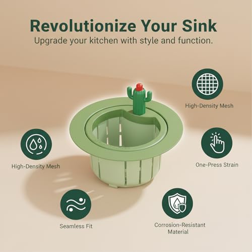 Colador para fregadero de cocina con filtro auto-limpiante miniatura 2
